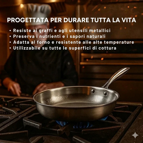 Solverana - Padella in titanio antiaderente