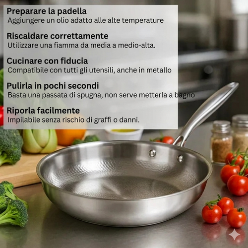 Solverana - Padella in titanio antiaderente