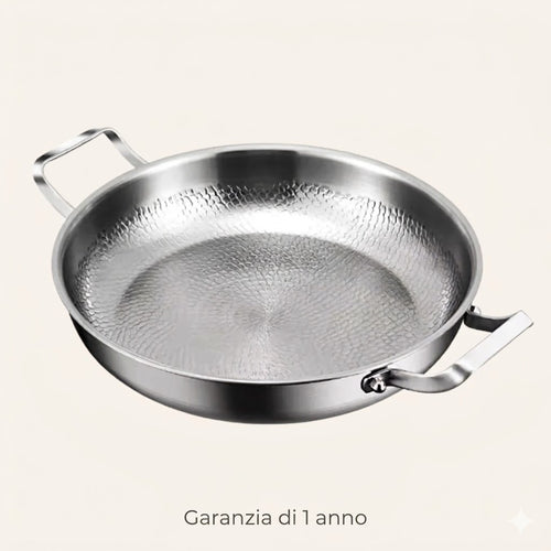 Padella in titanio con due manici